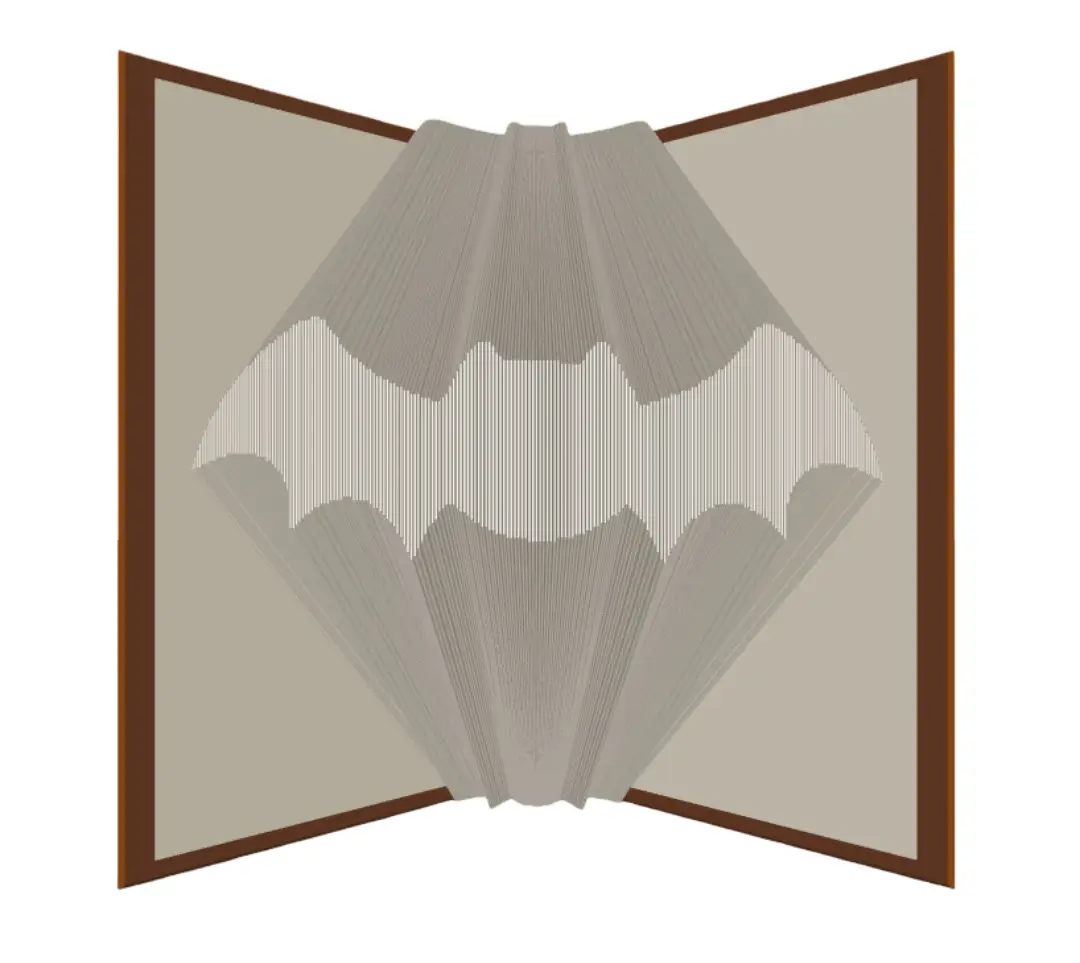 Combi cut and fold book folding example