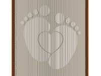 Embossed Feet Heart